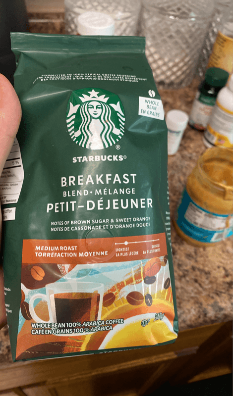 Starbucks Breakfast Blend Whole Bean 100% Arabica Coffee