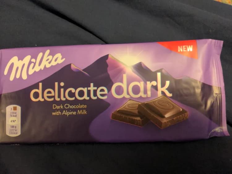 Milka Delicate Dark Chocolate With Alpine Milk