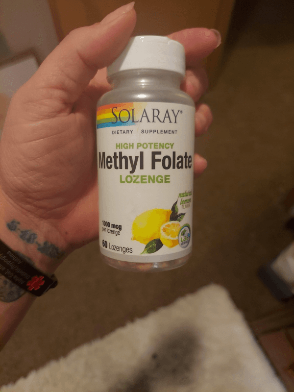 Solaray High Potency Methyl Folate Lozenge Natural Lemon Flavor