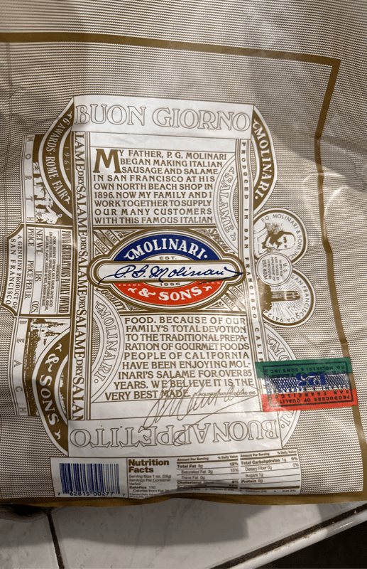 Molinari & Sons Italian Dry Salami