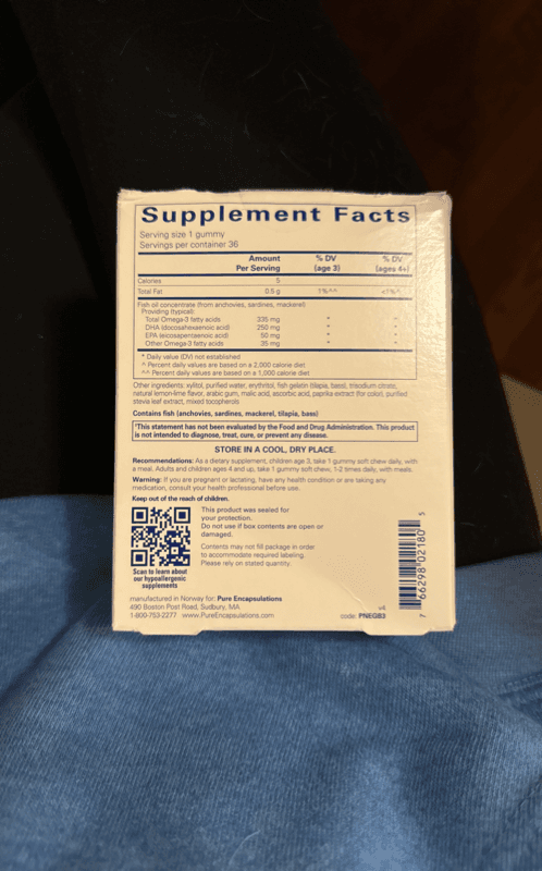 Pure Encapsulations Purenutrients Epa/Dha Gummy