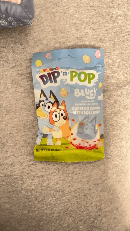 Galerie Dip 'N' Pop Bluey Strawberry Popping Candy With Lollipop