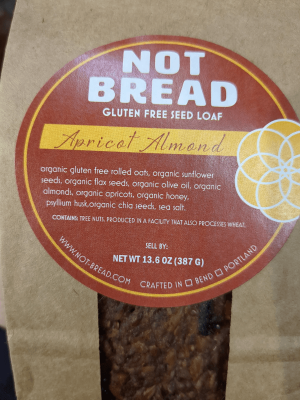 Not Bread Gluten Free Seed Loaf Apricot Almond