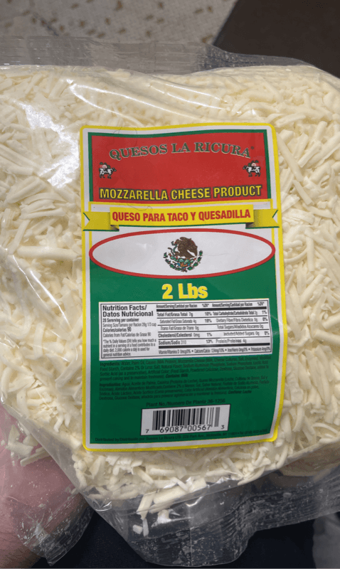 Quesos La Ricura Mozzarella Cheese Product
