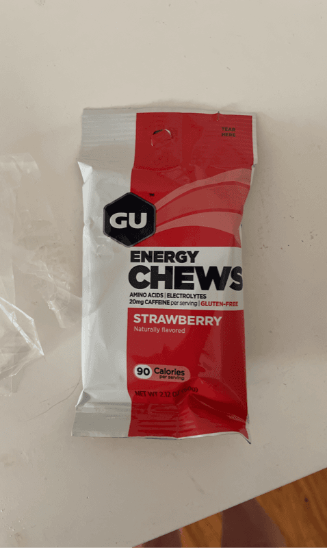 Gu Energy Chews Strawberry Flavor