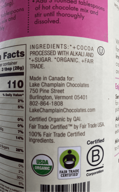 Lake Champlain Chocolates Dark Hot Chocolate
