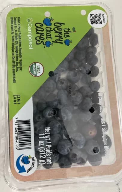 Camposol The Berry That Cares Organic Blueberries