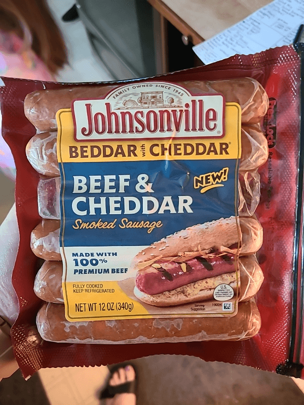 Johnsonville Beef & Cheddar Smoked Sausage