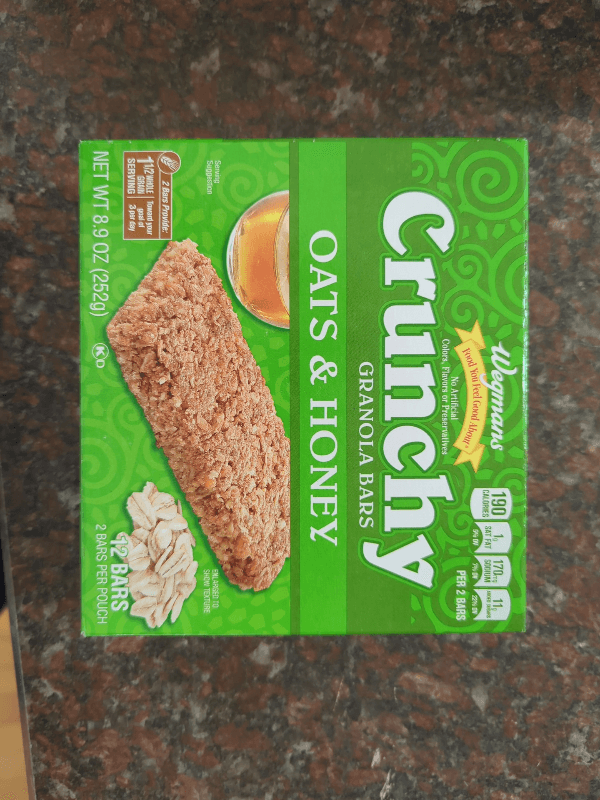 Wegmans Oats & Honey Crunchy Granola Bars