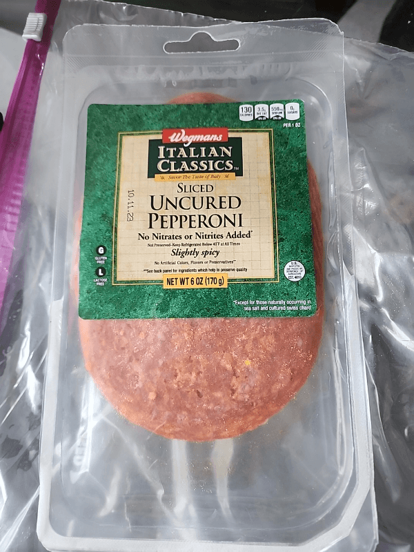 Wegmans Italian Classics Sliced Uncured Pepperoni