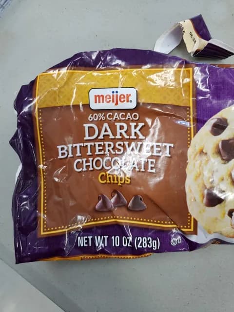 Meijer 60% Cacao Dark Bittersweet Chocolate Chips