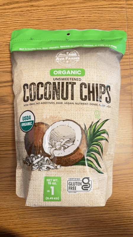 Ava Farms Organic Unsweetened Coconut Chips
