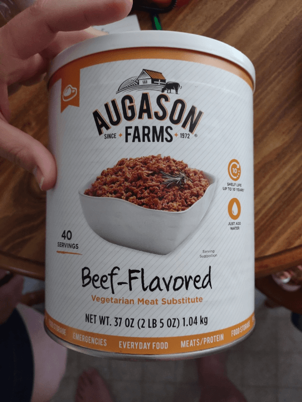 Augason Farms Beef-Flavored Vegetarian Meat Substitute