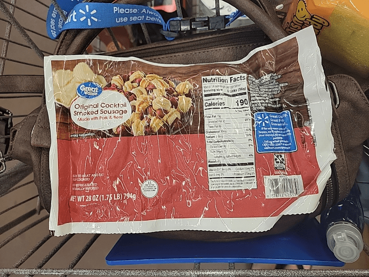 Great Value Original Cocktail Smoked Sausage