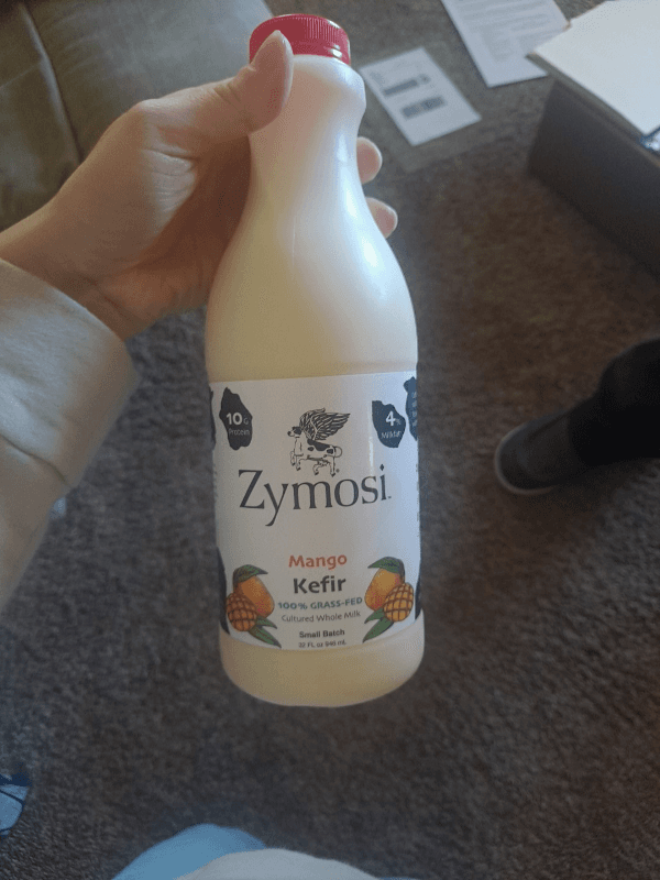 Zymosi Mango Kefir 100% Grass-Fed Cultured Whole Milk