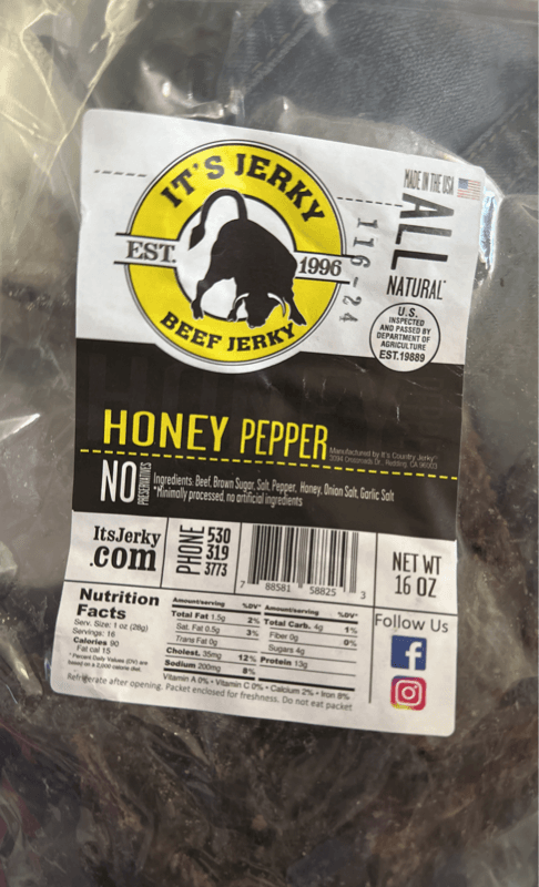 It'S Jerky Honey Pepper Beef Jerky