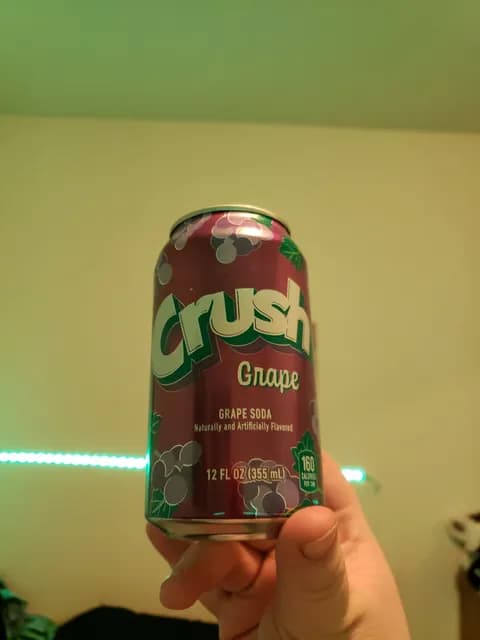 Crush Grape Soda Naturally And Artificially Flavored