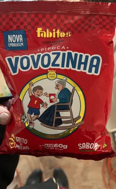 Fabitos Vovozinha Pipoca Doce Sweet Popcorn