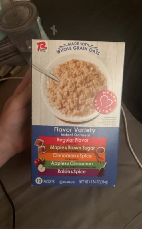 Ralston Foods Flavor Variety Instant Oatmeal Variety Pack: Regular Flavor, Maple & Brown Sugar, Cinnamon & Spice, Apples & Cinnamon, Raisin & Spice