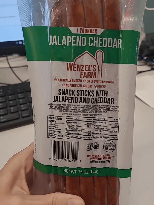 Wenzel'S Farm Jalapeno Cheddar Snack