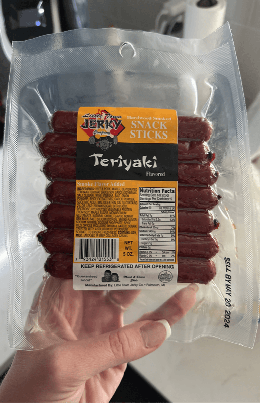 Little Town Jerky Company Teriyaki Flavored Hardwood Smoked Snack