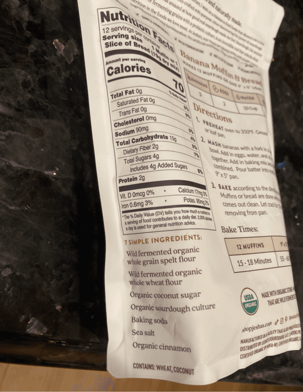 Jesha'S The Original Sourdough Banana Muffin & Bread Baking Mix