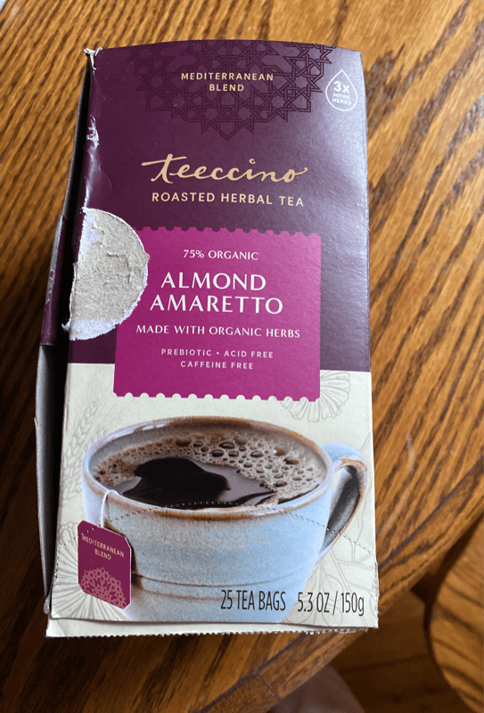 Teeccino 75% Organic Almond Amaretto Roasted Herbal Tea