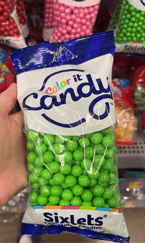 Color It Candy Sixlets Green Chocolatey Candies