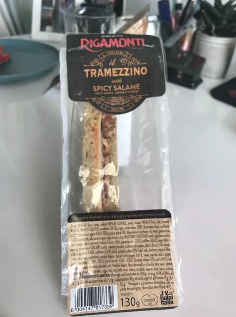 Rigamonti Tramezzino With Spicy Salame