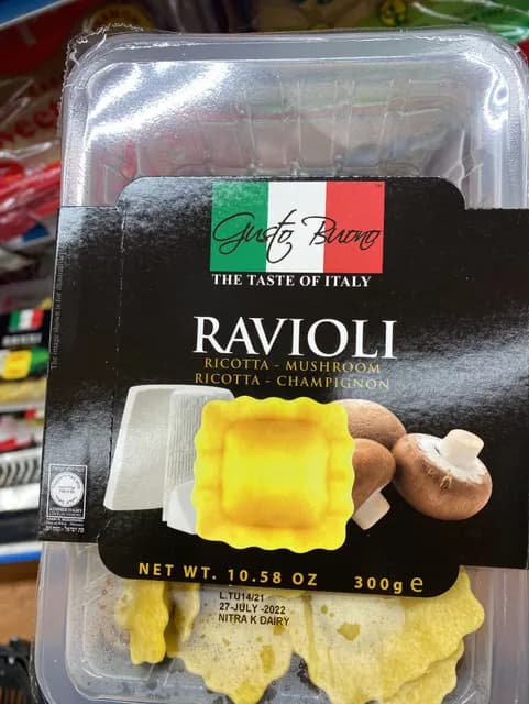 Gusto Buono Ravioli Ricotta - Mushroom