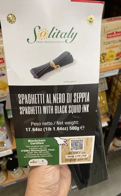 Solitaly Spaghetti With Black Squid Ink