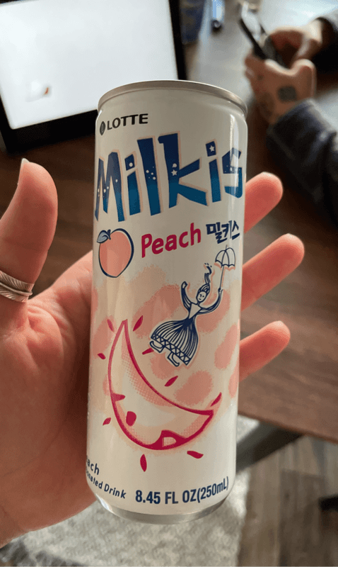 Lotte Milkis Peach Carbonated Drink