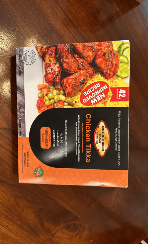 Mosul Kubba Chicken Tikka With Basmati Rice And Vegetables