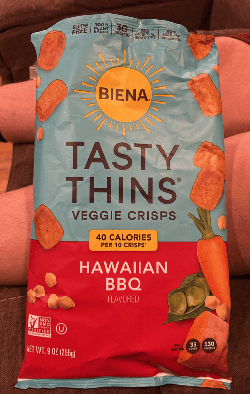 Biena Tasty Thins Veggie Crisps Hawaiian Bbq