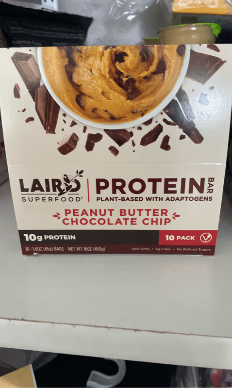 Laird Superfood Peanut Butter Chocolate Chip Protein Bar