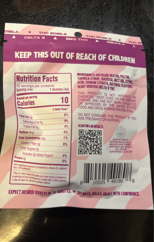 Surly Brewing Co Take Five Sour Mixed Berry Thc Gummies