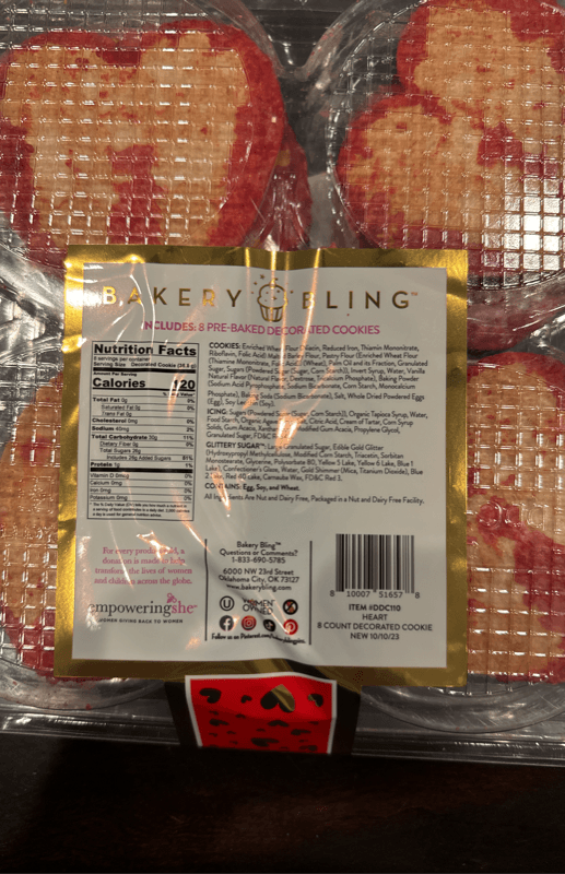 Bakery Bling Heart Cookies