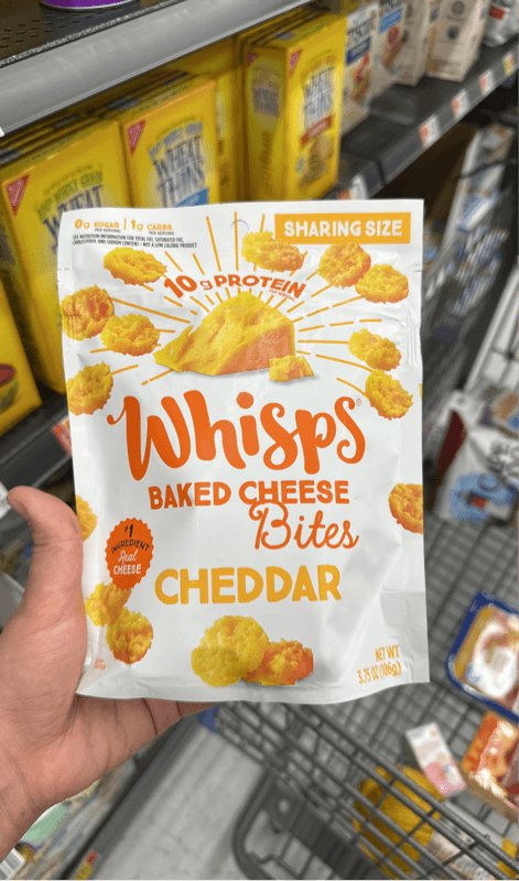Whisps Baked Cheese Bites Cheddar