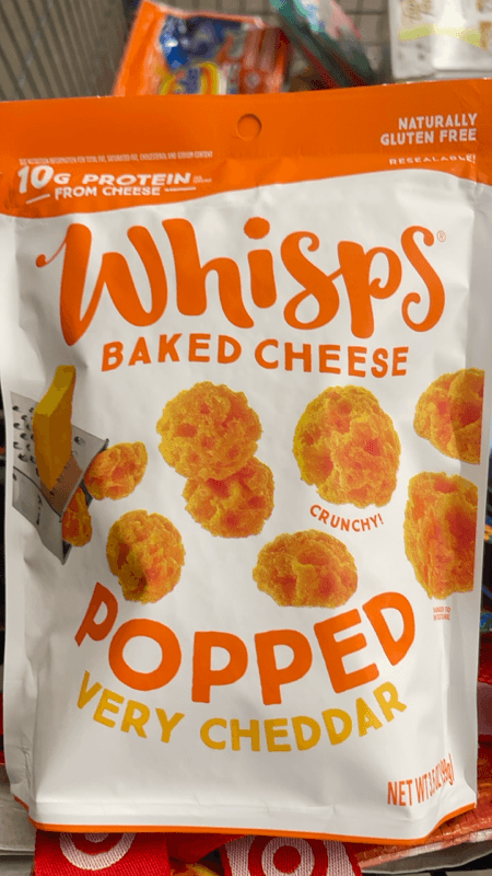 Whisps Baked Cheese Crunchy Popped Very Cheddar