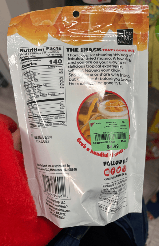 The Nut Shop Gone In 5 Dried Mango