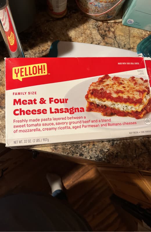 Yelloh! Meat & Four Cheese Lasagna