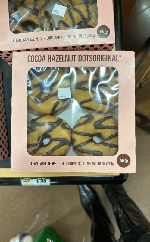 Dots Original Cocoa Hazelnut Filled Doughnuts