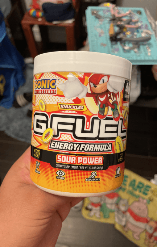 G-Fuel Sonic The Hedgehog Knuckles Energy Formula Sour Powder