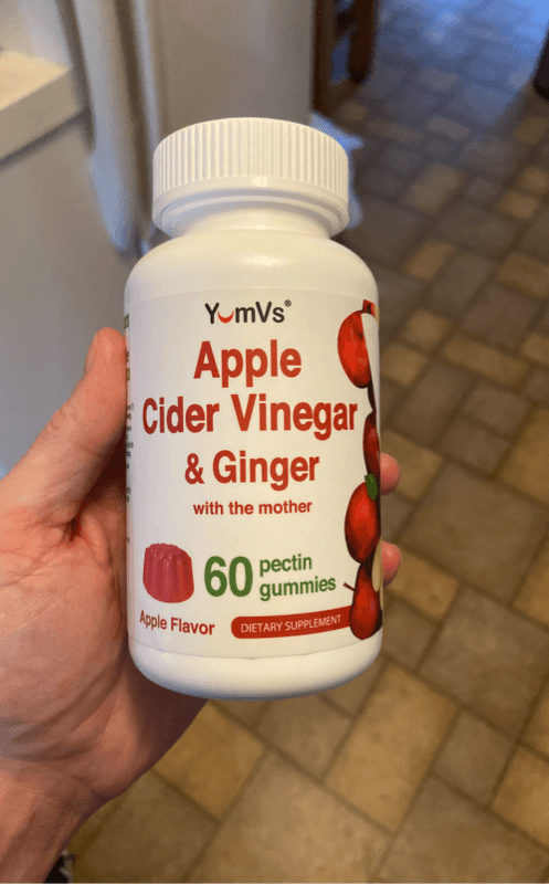 Yumvs Apple Cider Vinegar & Ginger With The Mother Apple Flavor Dietary Supplement
