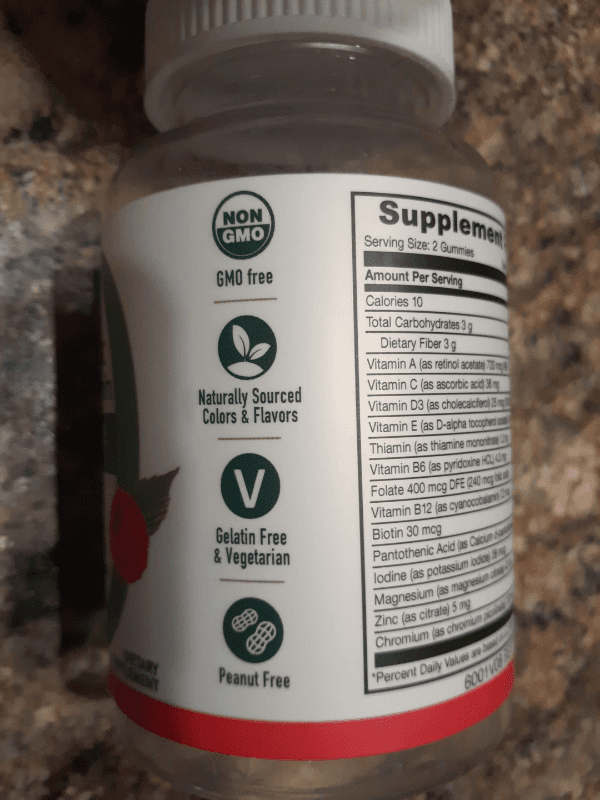Yumv'S Zero Diabetic Multivitamin Sugar-Free Gummies Raspberry