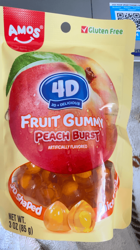 Amos 4D Fruit Gummy Peach Burst