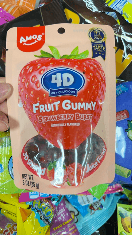 Amos 4D Fruit Gummy Strawberry Burst