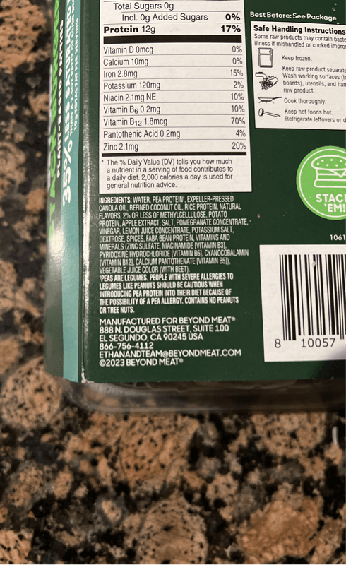 Beyond Stack Burger Plant-Based Patties