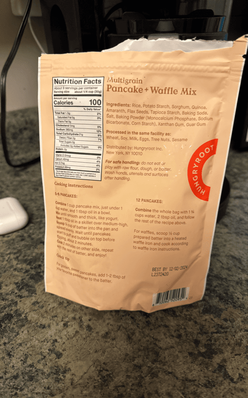Hungry Root Multigrain Pancake + Waffle Mix