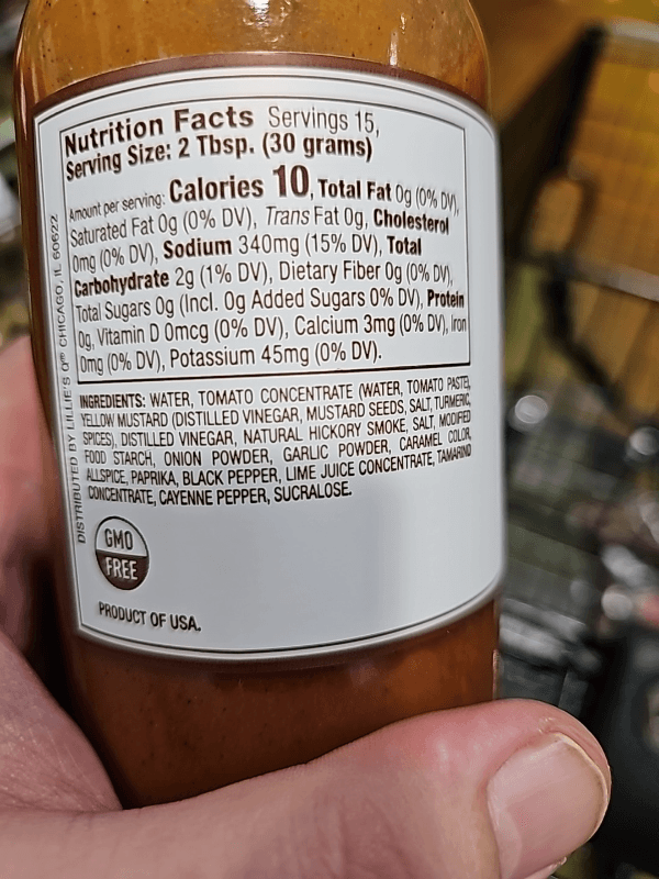 Lillie'S Smoky Zero Sugar Barbeque Sauce Memphis-Style Sweet No. 